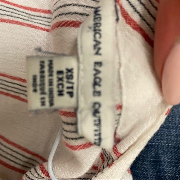 LACE up flowy striped top - Picture 5 of 5